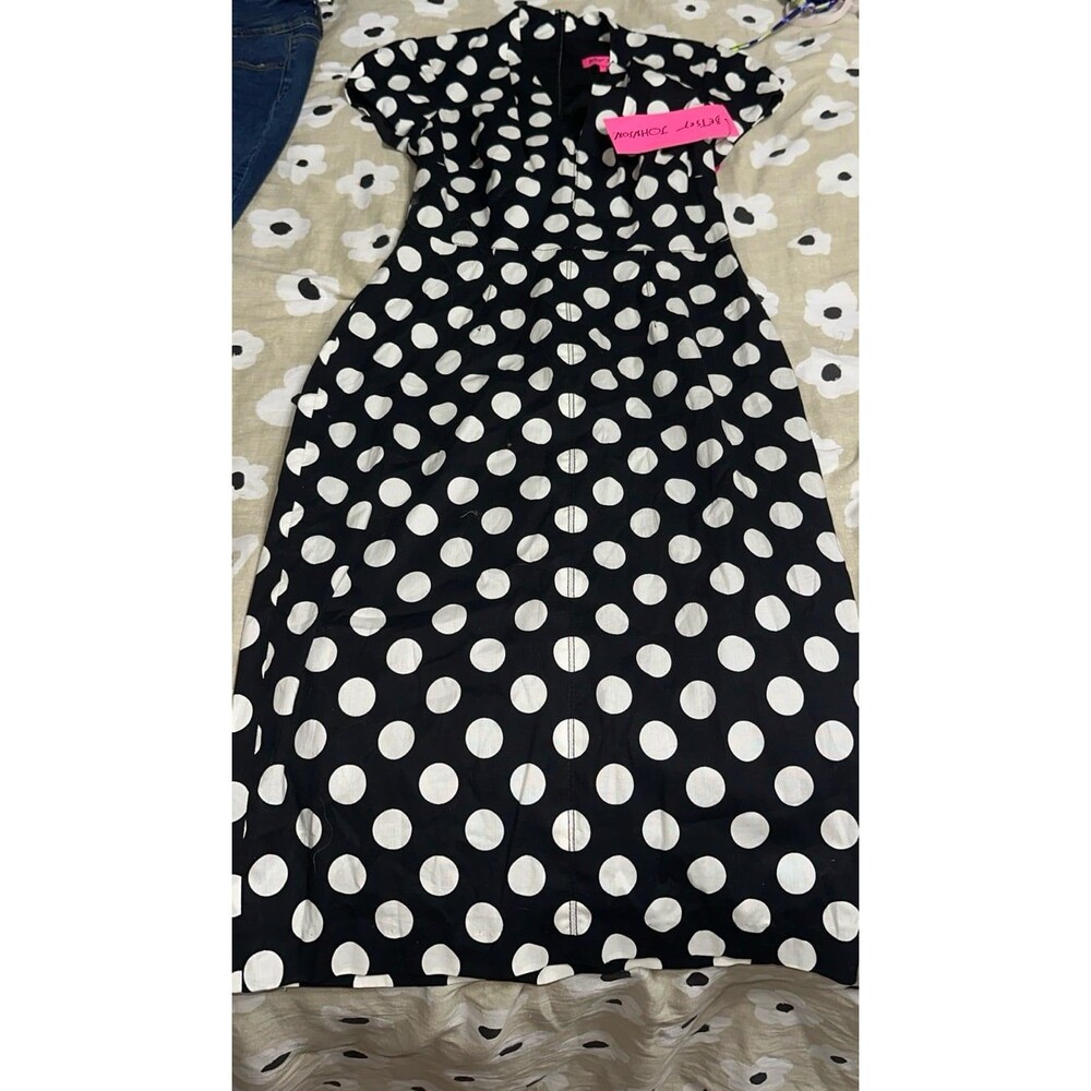 Betsey Johnson black polka dot dress NWT